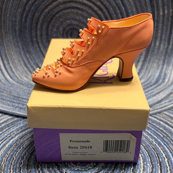 Just The Right Shoe Orange Heels with Pearl Details - Picture 2 of 5